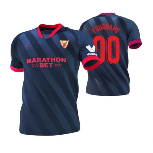 Custom Sevilla 2020-21 Third Navy Short Sleeve Jersey