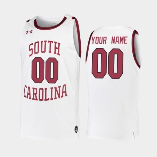 Custom South Carolina Gamecocks White 2019-20 College Basketball Jersey