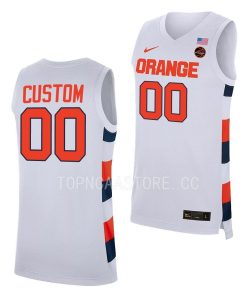 Custom Syracuse Orange College Basketball Uniform White Jersey 2022-23