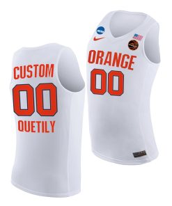 Custom Syracuse Orange White 2021 March Madness Sweet 16 Jersey