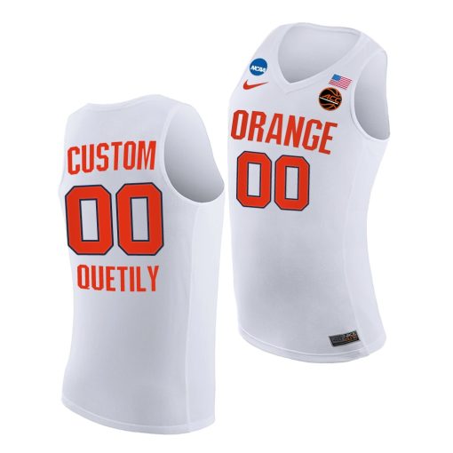 Custom Syracuse Orange White 2021 March Madness Sweet 16 Jersey