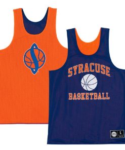 Custom Syracuse Orange Retro Reversible Mesh Orange Blue Practice Jersey