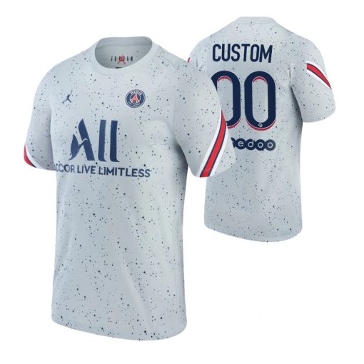 Custom Paris Saint-Germain Gray 2021-22 Team Logo Strike Jersey