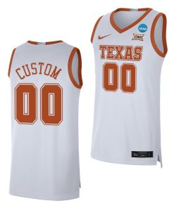 Custom Texas Longhorns 2023 NCAA March Madness White Basketball Jersey