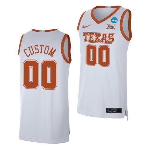 Custom Texas Longhorns 2023 NCAA March Madness White Basketball Jersey