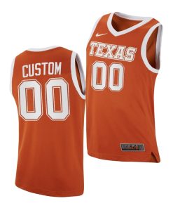 Custom Texas Longhorns Orange 2020-21 College Basketball Jersey