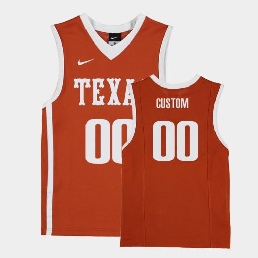 Custom Texas Longhorns Orange Jersey