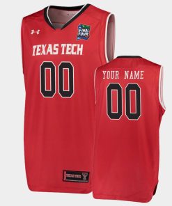 Custom Texas Tech Red Raiders Red 2019 Final-four Jersey