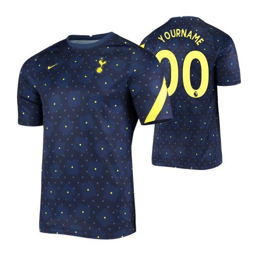 Custom Tottenham Hotspur 2021 Champions League Navy Pre-Match Jersey