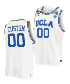 Custom Ucla Bruins 2021 March Madness Pac-12 White Stand Together Jersey Honor John R Wooden