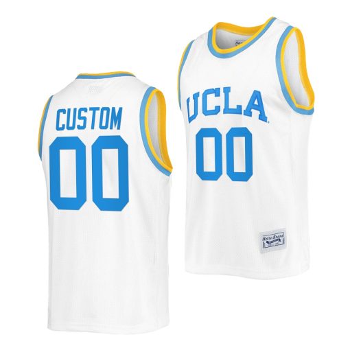 Custom Ucla Bruins White Commemorative Classic College Jersey