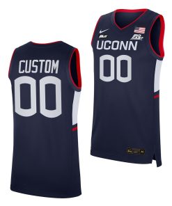 Custom Uconn Huskies Navy Blm Jersey 2021-22 College Basketball