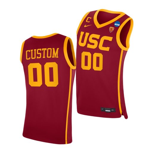 Custom Usc Trojans Cardinal 2021 March Madness Sweet 16 Pac-12 Jersey