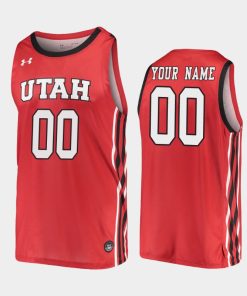 Custom Utah Utes Utah Utes Red 2019-20 College Basketball Jersey