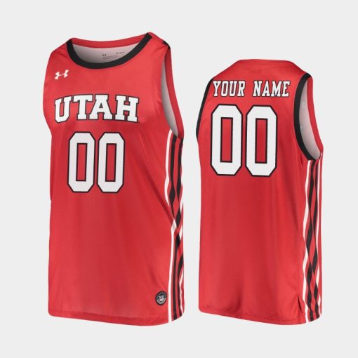 Custom Utah Utes Utah Utes Red 2019-20 College Basketball Jersey