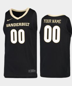Custom Vanderbilt Commodores Black 2019-20 College Basketball Jersey