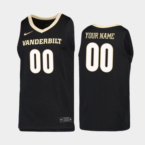 Custom Vanderbilt Commodores Black 2019-20 College Basketball Jersey