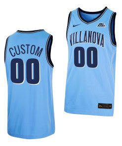 Custom Villanova Wildcats Blue 2021-22 College Basketball Alternate Jersey