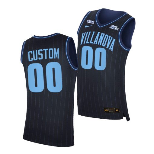 Custom Villanova Wildcats Navy 2020-21 College Basketball Big East Jersey