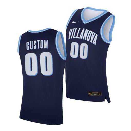 Custom Villanova Wildcats Navy 2020-21 College Basketball Jersey