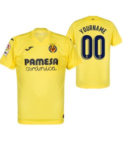 Custom Villarreal 2020-21 Home Yellow Short Sleeve Jersey