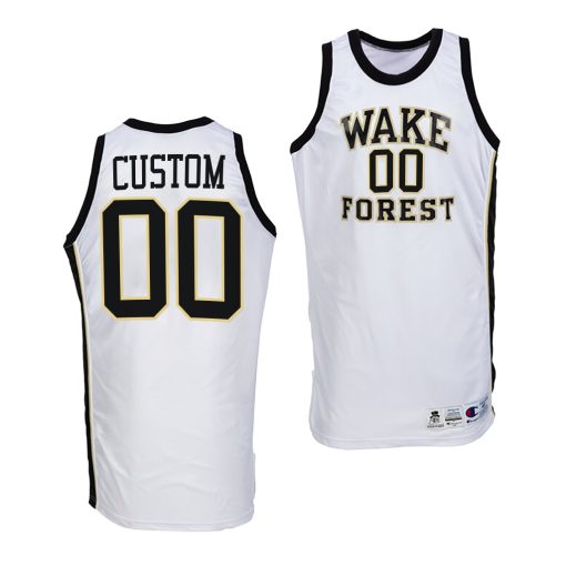 Custom Wake Forest Demon Deacons College Basketball Throwback Uniform White Jersey