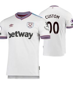 Custom West Ham United 2020 Away Jersey White