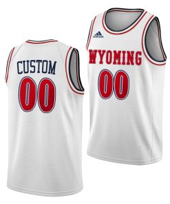 Custom Wyoming Cowboys White 2020-21 One Wyoming Alternate Jersey